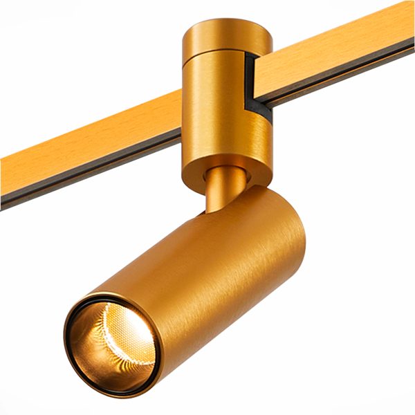 ST811.206.05_01W ST811.206.05 Магнитный трековый светильник FARM Золотистый LED 1*5W 3000K 350Lm Ra90 60 IP20 D35xH10 FARM