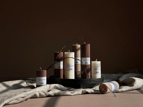 Свеча Column 15 см коричневый — изображение 2