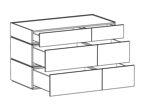Комод Licata белый, дуб — изображение 3