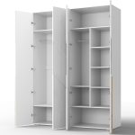 Шкаф «Оливия» 4Д КМК 0971.1, белый/ясень белый текстурный — изображение 3