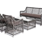 "Асти" лаунж-зона из искусственного ротанга на 4 персоны