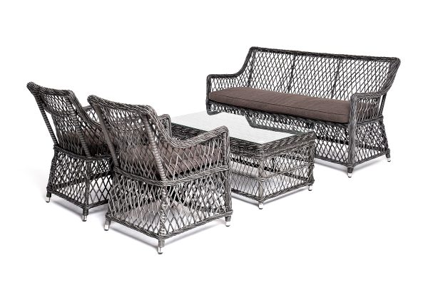 "Асти" лаунж-зона из искусственного ротанга на 4 персоны