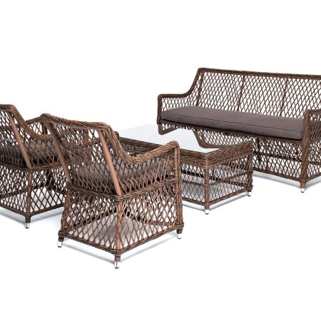 "Асти" лаунж-зона из искусственного ротанга на 4 персоны