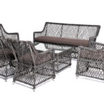 "Асти" лаунж-зона из искусственного ротанга на 6 персоны