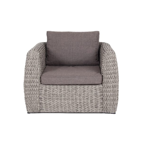 "Кальяри" кресло из искусственного ротанга (гиацинт), цвет серый — изображение 5