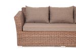 "Капучино" диван из искусственного ротанга трехместный, цвет коричневый — изображение 4