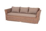 "Капучино" диван из искусственного ротанга трехместный, цвет коричневый — изображение 5