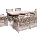 "Катания" обеденная группа плетеная на 6 персон