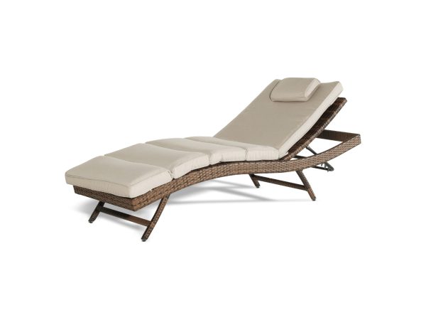 "Лиссабон" шезлонг из искусственного ротанга, цвет коричневый — изображение 3
