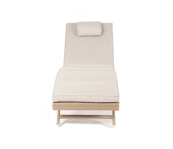 "Лиссабон" шезлонг из искусственного ротанга, цвет соломенный — изображение 4