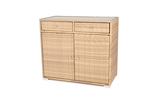 "Мальта" тумба плетеная из искусственного ротанга, цвет соломенный — изображение 5