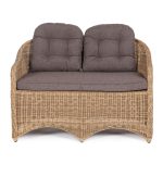 "Равенна" диван двухместный плетенный из ротанга, цвет соломенный — изображение 3