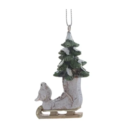 Елочное украшение Конек со снегом 8 см