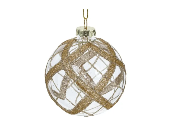 Набор из 12шт Украшение новогоднее Шар золотистый — изображение 2