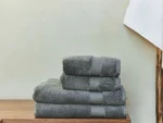 Набор махровых полотенец Rubi 4 шт. темно-серый — изображение 2