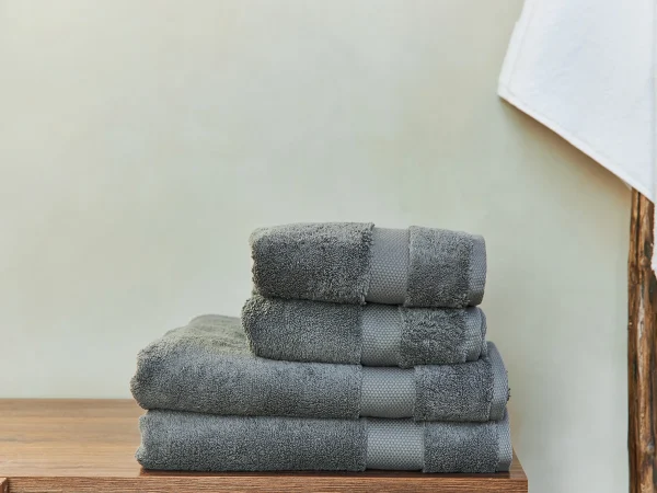 Набор махровых полотенец Rubi 4 шт. темно-серый — изображение 2