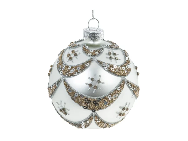 Набор из 12шт Украшение новогоднее Шар серебристый — изображение 2