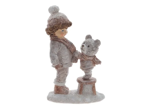 5083c0d5f827bc0dadba49a85f3aa120 Фигурка декоративная Мальчик и медвежонок