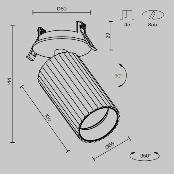 Встраиваемый-светильник-Technical-C110CL-01-GU10-BS-1 Встраиваемый светильник Technical C110CL-01-GU10-BS — изображение 2