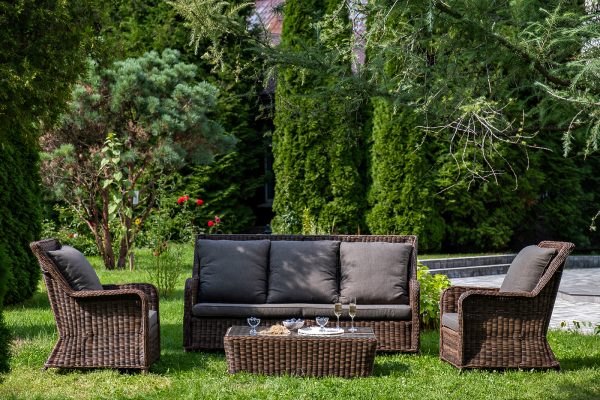 "Гляссе" лаунж-зона из искусственного ротанга, цвет коричневый — изображение 4