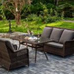 "Гляссе" обеденная группа из искусственного ротанга