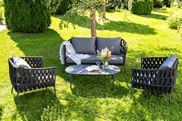 "Диего" лаунж-зона 4-местная плетеная из роупа (веревки)