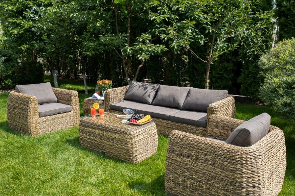 "Кальяри" лаунж-зона из искусственного ротанга (гиацинт), цвет соломенный — изображение 3