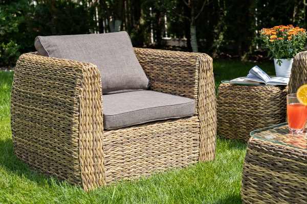 "Кальяри" лаунж-зона из искусственного ротанга (гиацинт), цвет соломенный — изображение 4