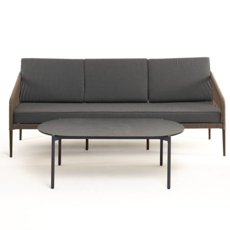 "Канны" диван 3-местный плетеный из роупа