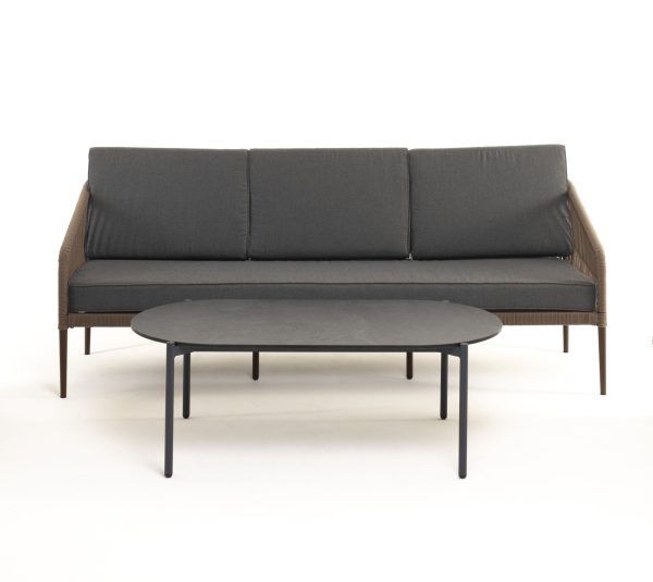 "Канны" диван 3-местный плетеный из роупа