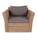 "Капучино" кресло из искусственного ротанга (гиацинт), цвет соломенный — изображение 4