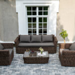 "Капучино" лаунж-зона из искусственного ротанга