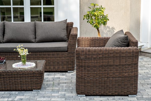 "Капучино" лаунж-зона из искусственного ротанга, цвет коричневый — изображение 4