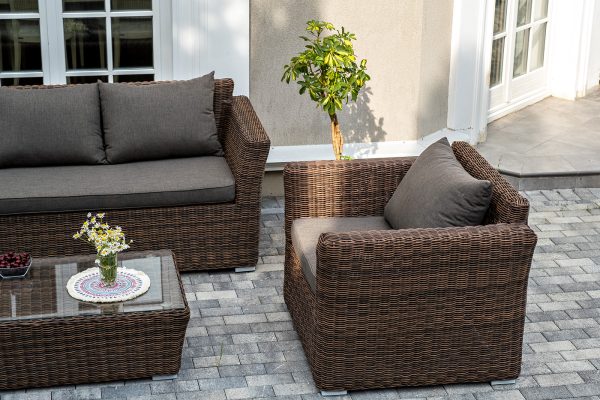 "Капучино" лаунж-зона из искусственного ротанга, цвет коричневый — изображение 5