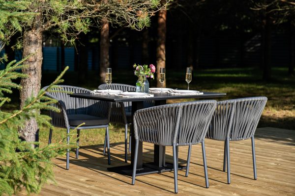 "Каффе Дабл" обеденная группа на 4 персоны, цвет "серый гранит" — изображение 3