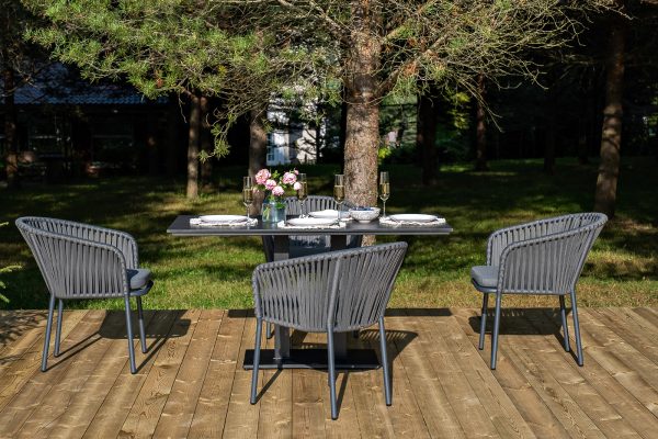 "Каффе Дабл" обеденная группа на 4 персоны, цвет "серый гранит" — изображение 4