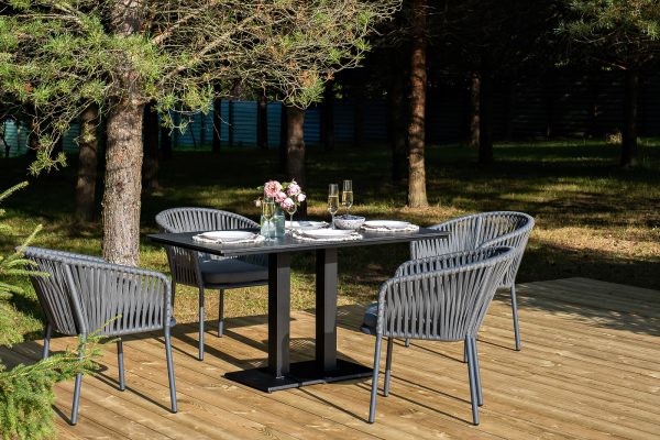 "Каффе Дабл" обеденная группа на 4 персоны, цвет "серый гранит" — изображение 5