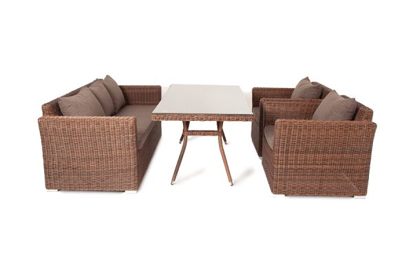 "Моккачино" обеденная группа из искусственного ротанга, цвет коричневый — изображение 3