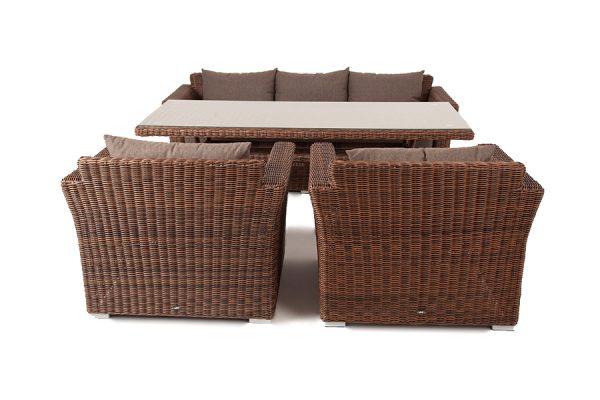 "Моккачино" обеденная группа из искусственного ротанга, цвет коричневый — изображение 4