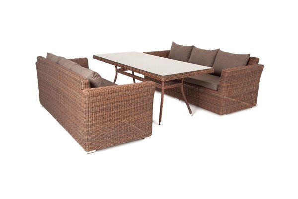 "Мокко Дабл" обеденная группа из искусственного ротанга, цвет коричневый — изображение 3