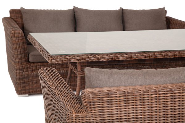 "Мокко Дабл" обеденная группа из искусственного ротанга, цвет коричневый — изображение 5
