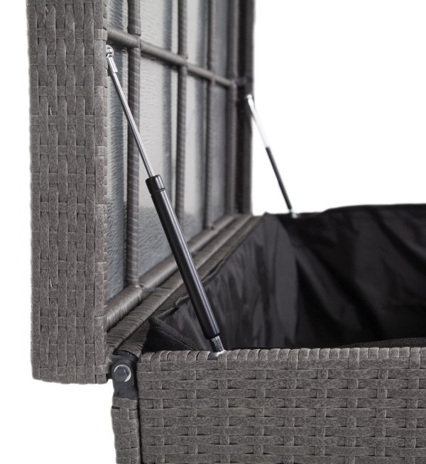 "Порту" сундук водонепроницаемый из искусственного ротанга, цвет графит — изображение 3