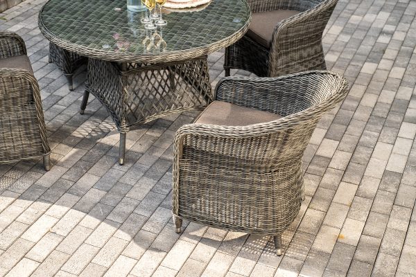 "Равенна" обеденная группа плетеная, цвет графит — изображение 5