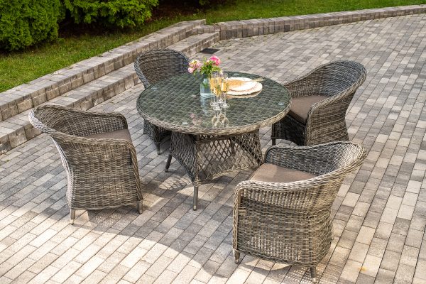 "Равенна" обеденная группа плетеная