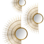 Настенный декор с зеркалом из 3-х штук 0.575x0.8x0.8м