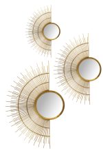 Настенный декор с зеркалом из 3-х штук 0.575x0.8x0.8м