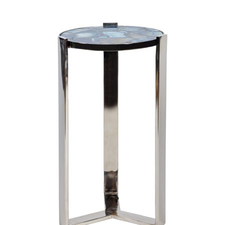 Кофейный столик Blue Agate silver S 0.51x0.27x0.27м