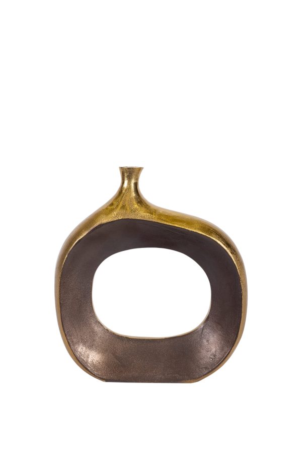Ваза металлическая золото 0.45x0.415x0.117м — изображение 2