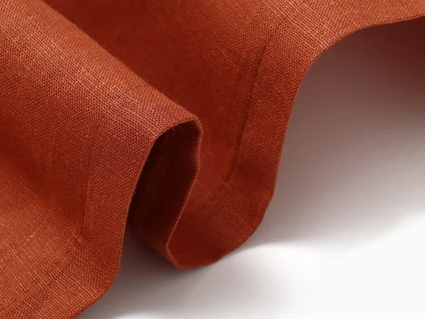 Скатерть льняная Linen collection brown 145х110 см бордовый — изображение 2