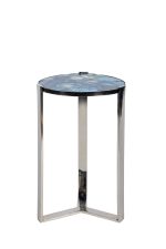 Кофейный столик Blue Agate silver L 0.55x0.35x0.35м